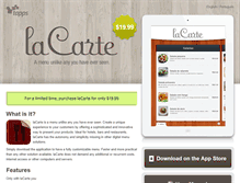 Tablet Screenshot of lacarte.tapps.com.br